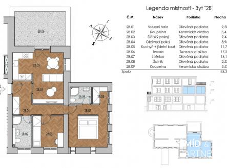 Půdorys - Vila Poděbrady byt 2B.jpg | Prodej bytu, 3+kk, 84 m²