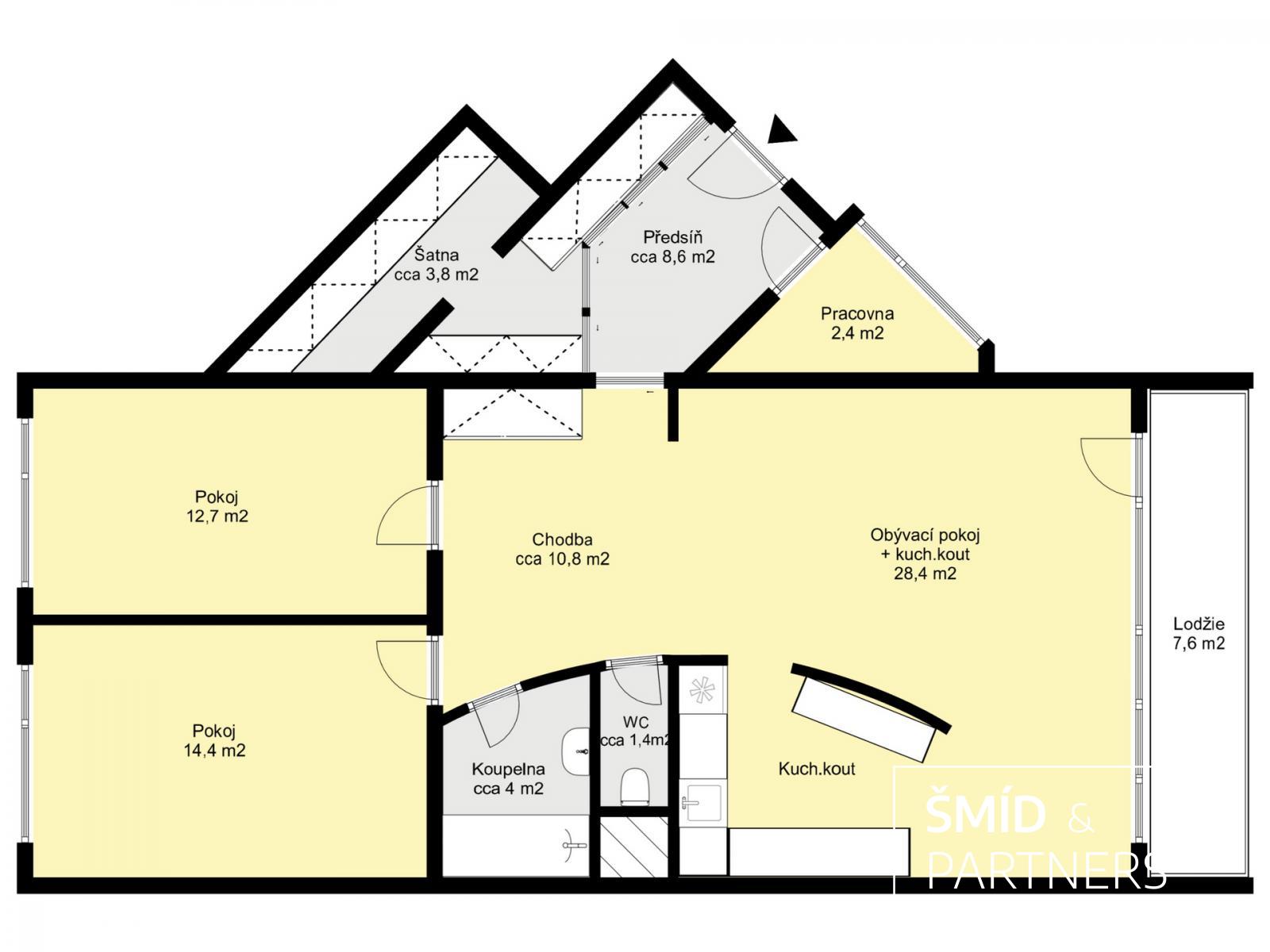 Půdorys - byt Amforová Praha - Stodůlky.jpg