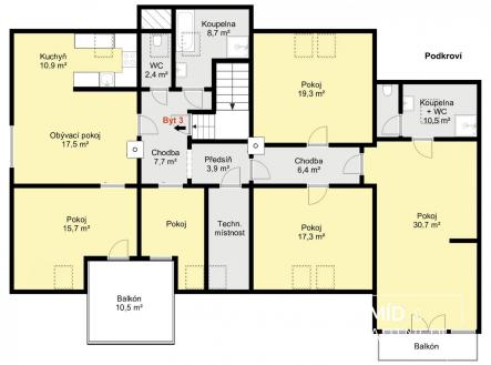 Půdorys - RD Radim podkroví.jpg | Prodej - dům/vila, 800 m²