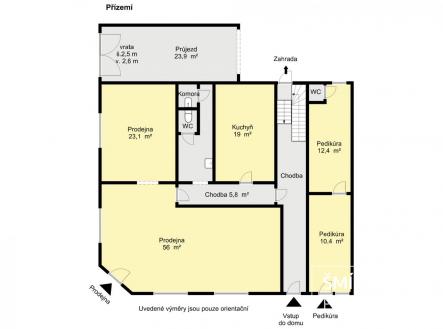 Půdorys - BD Zásmuky 364 přízemí.jpg | Prodej - obchodní prostor, 540 m²