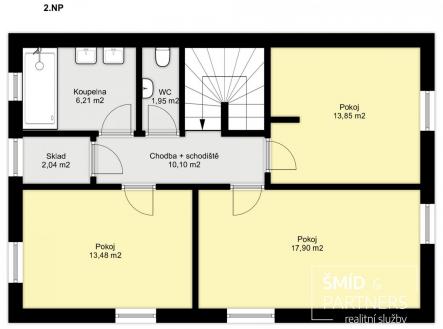 Půdorys - Revoluční 1500 Poděbrady 2NP.jpg | Prodej bytu, 5+kk, 136 m²
