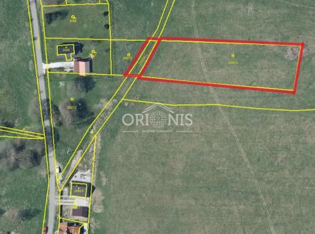 Snímek pozemek Vejprty, Jiráskova ul..jpeg | Prodej - pozemek, zemědělská půda, 2 524 m²