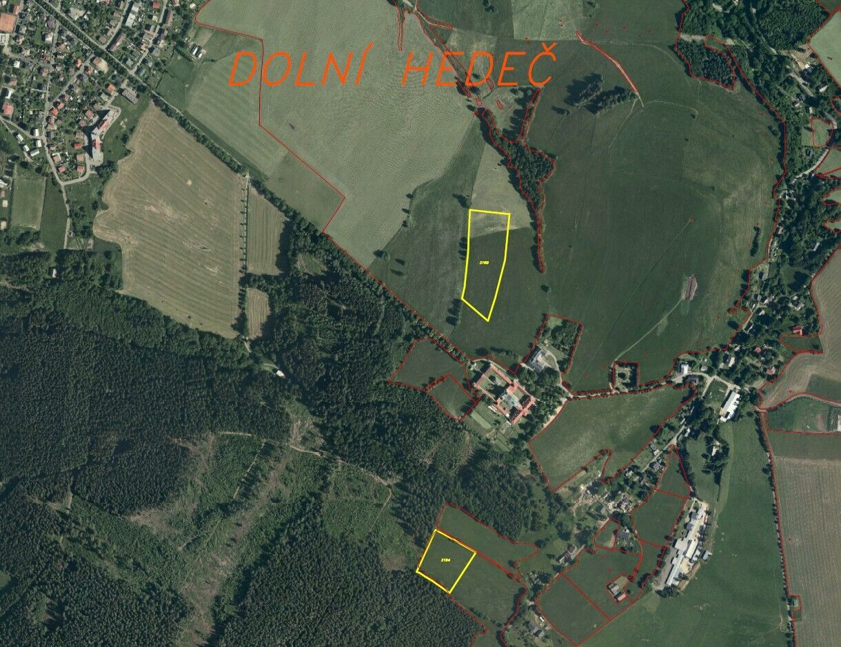 Prodej pozemků Dolní Hedeč