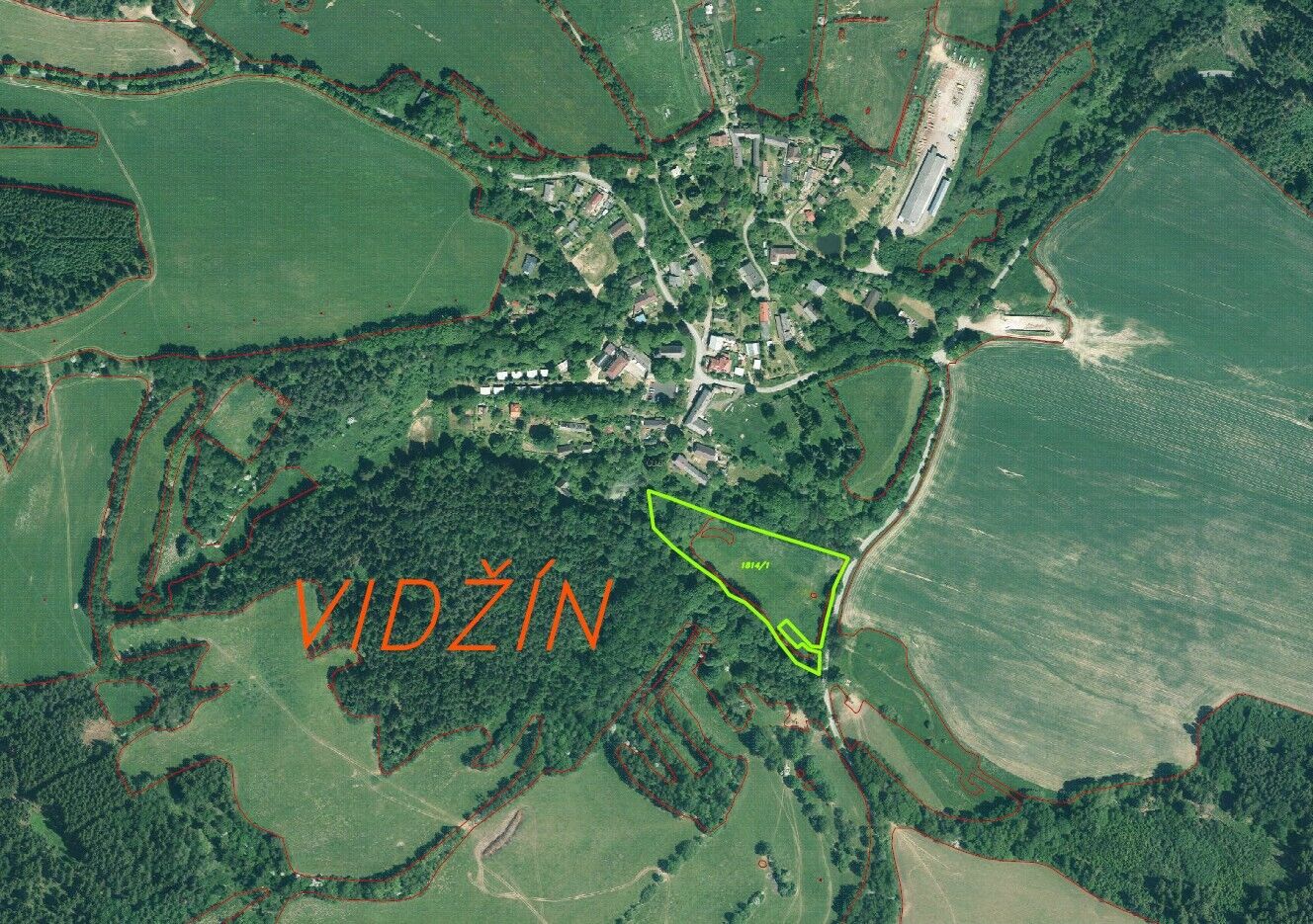 prodej pozemku k.ú. Vidžín