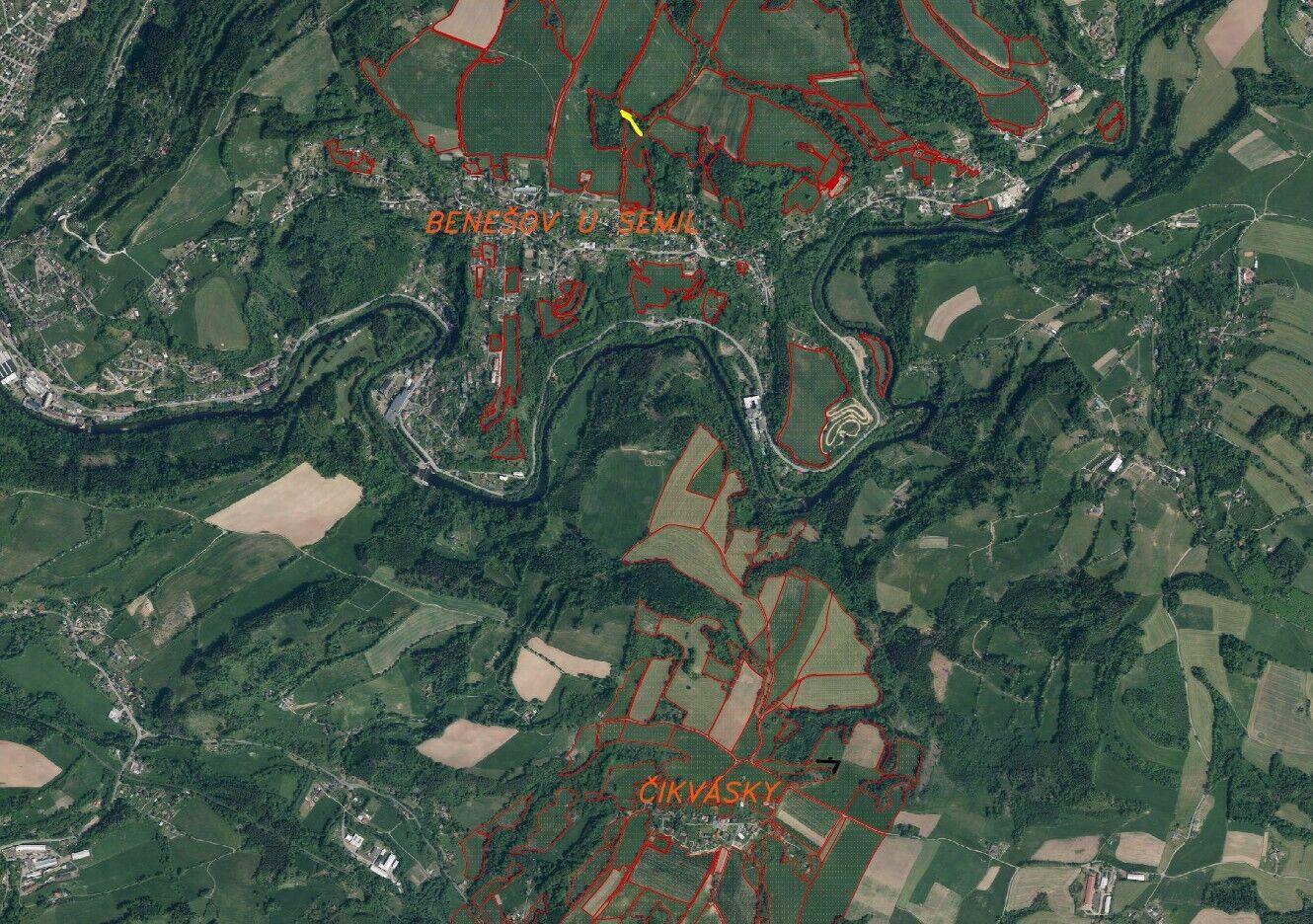 prodej pozemků k.ú. Benešov u Semil + Čikvásky