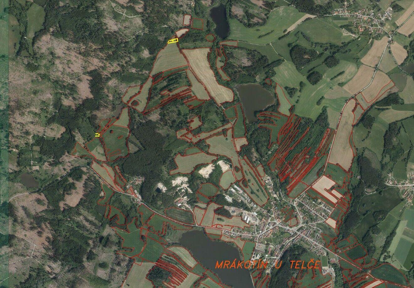 Dražba pozemků Mrákotín u Telče
