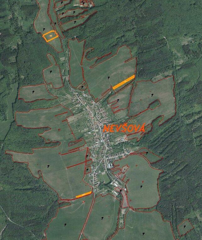 DRAŽBA pozemků Nevšová