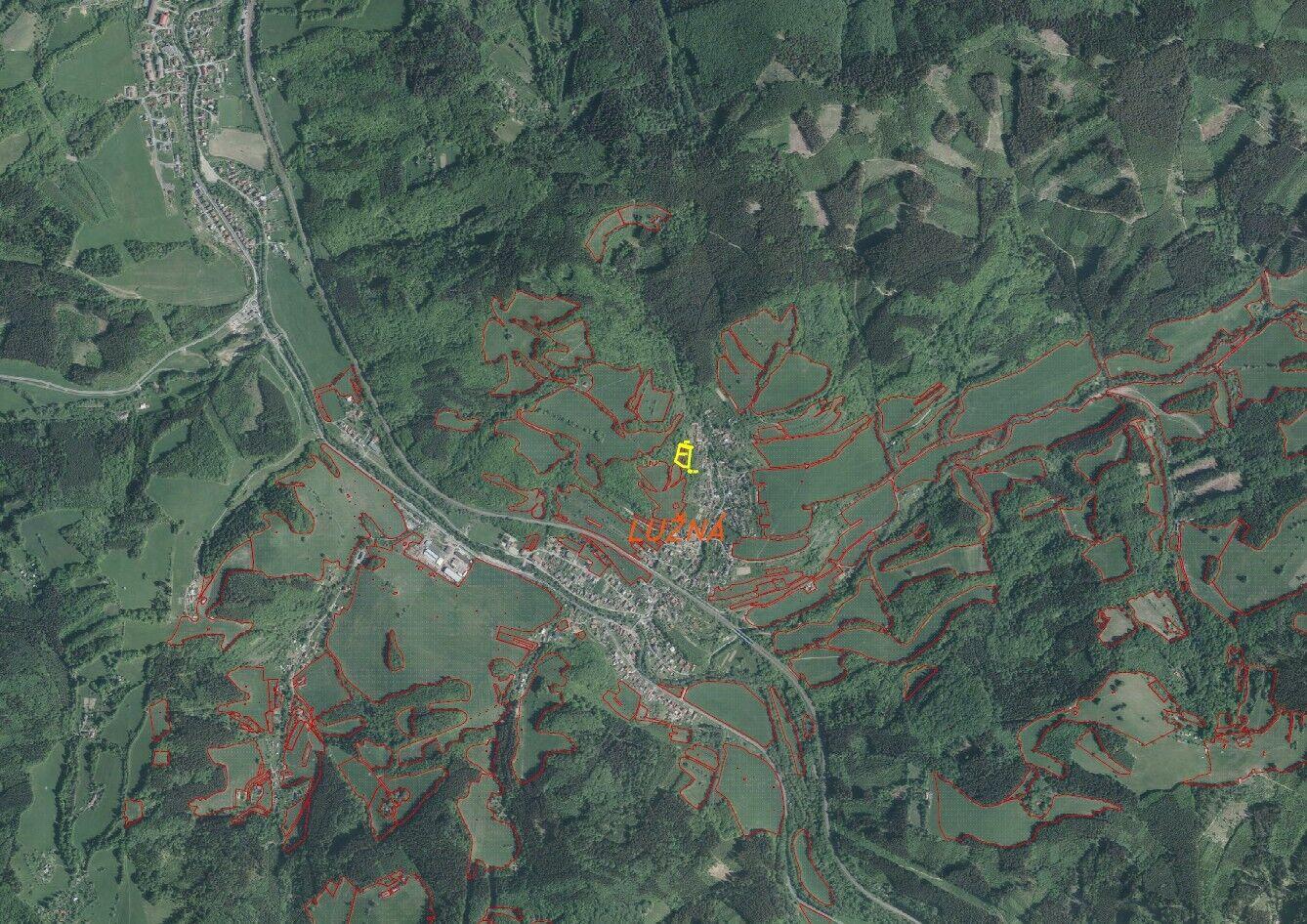 Prodej pozemky Lužná u Vsetína