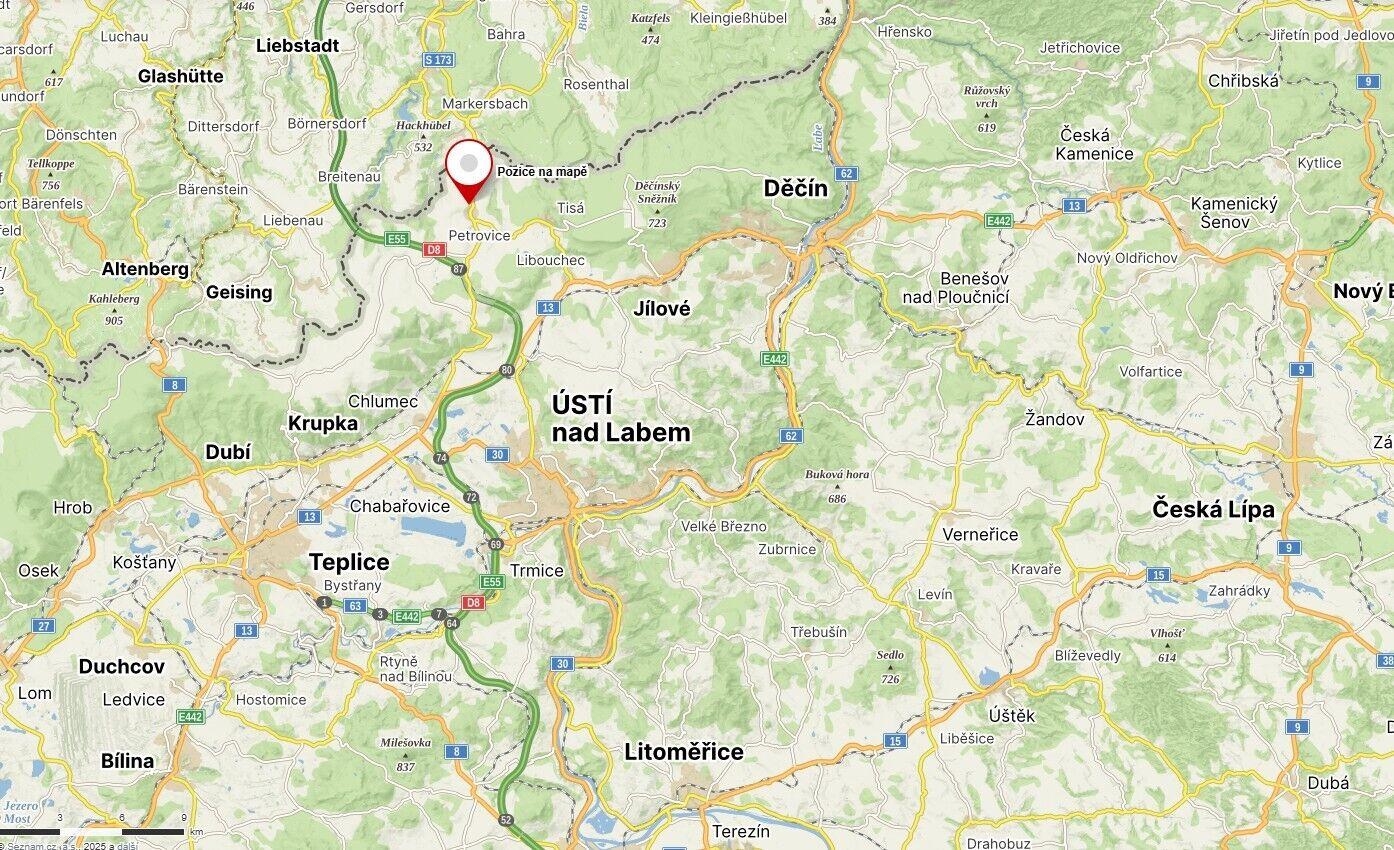 dražba pozemku Petrovice u Chabařovic