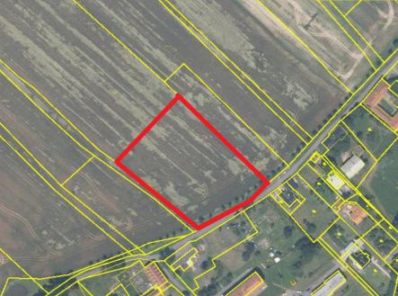 Vyznačení pozemku v katastrální mapě | Prodej - pozemek pro bydlení, 7 268 m²