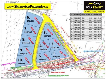 SLUŽOVICE-pozemky---JOLK-REALITY-Opava---01-05-2024 | Prodej - pozemek pro bydlení, 735 m²