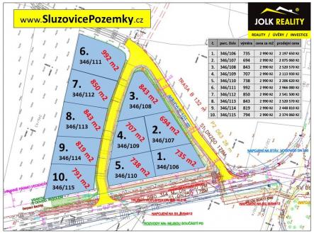 SLUŽOVICE-pozemky---JOLK-REALITY-Opava---01-05-2024 | Prodej - pozemek pro bydlení, 992 m²