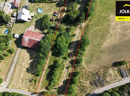 Vyznačení pozemku. | Prodej - pozemek pro bydlení, 3 733 m²