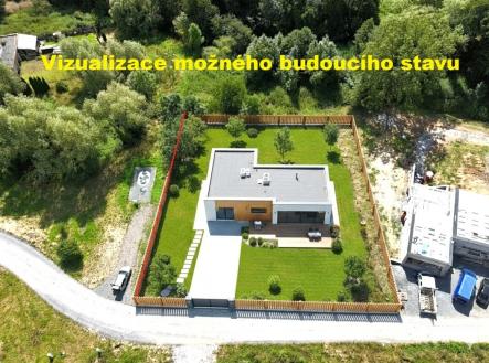 Vizualizace budoucího stavu s popisem | Prodej - pozemek pro bydlení, 1 769 m²