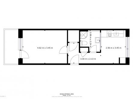 . | Prodej bytu, 1+1, 39 m²