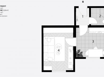 . | Prodej bytu, 1+1, 26 m²