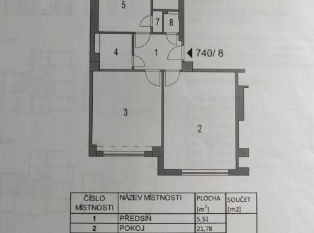 . | Prodej bytu, 2+1, 56 m²