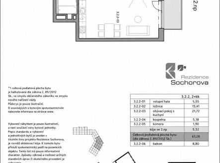 . | Prodej bytu, 2+kk, 62 m²