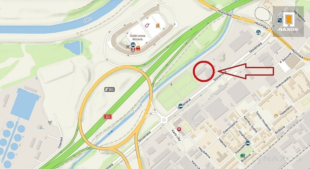 Obchodní venkovní plocha s prodejnou a skladem, Slovenská ul., Ostrava - Přívoz