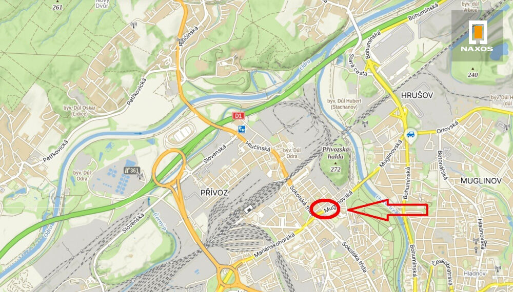 Multifunkční objekt celkem 238 m² prodejních + 223 m2 kancel. ploch, Muglinovská, Ostrava – Přívoz