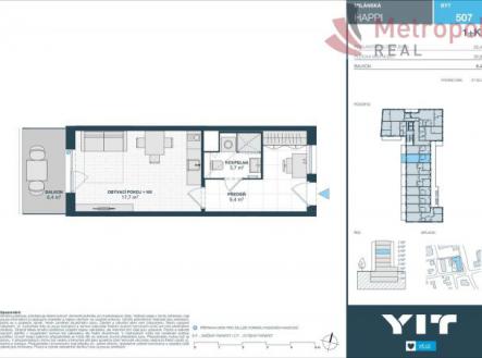 Fotka 14 | Prodej bytu, 1+kk, 39 m²