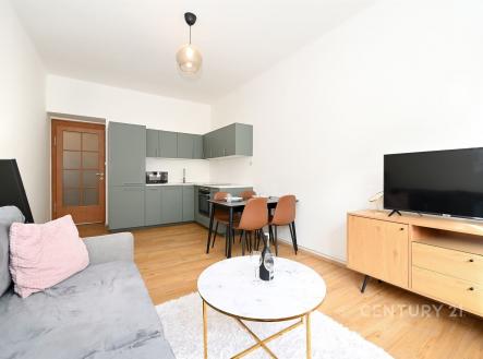 obývací pokoj s kuchyní | Prodej bytu, 2+kk, 46 m²