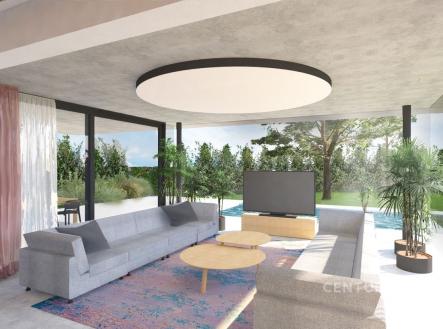 Vizualizace obývací pokoj | Prodej - dům/vila, 238 m²