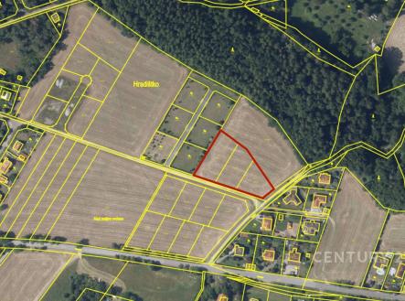 Výsek z katastrální mapy | Prodej - pozemek pro bydlení, 3 985 m²