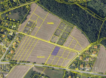 Katastr - vyznačení pozemku | Prodej - pozemek pro bydlení, 1 245 m²