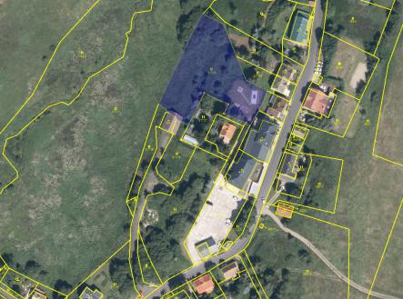 vymezení pozemku na katastrální mapě | Prodej - pozemek pro bydlení, 2 973 m²