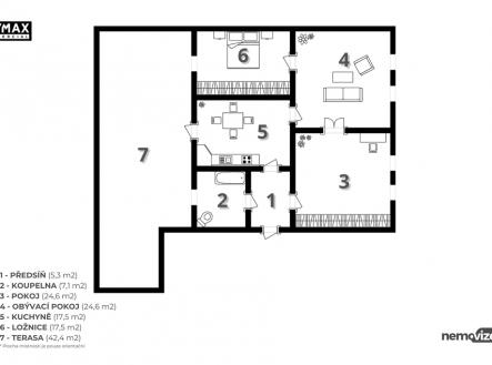 půdorys | Prodej bytu, 3+1, 140 m²