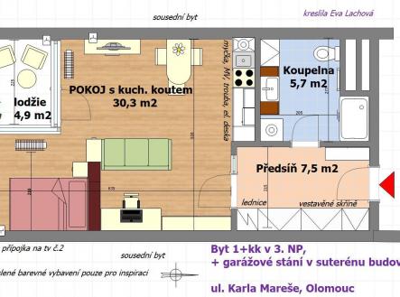byt 1+kk vilapark 2023.jpg | Pronájem bytu, 1+kk, 45 m²