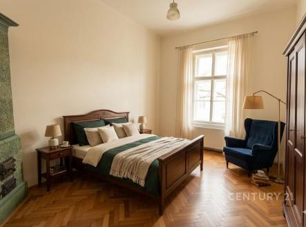 ložnice vizualizace | Pronájem bytu, 3+1, 102 m²