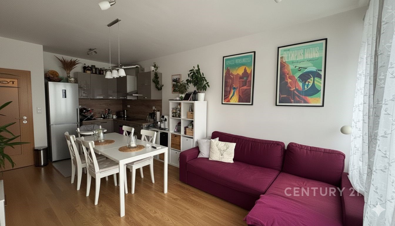 obývací pokoj se zařízením a k.k.