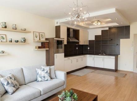 kuchyně vizualizace | Pronájem bytu, 3+kk, 80 m²