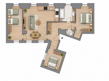 . | Prodej bytu, 4+kk, 108 m²