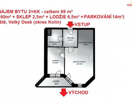 1 | Pronájem bytu, 2+kk, 69 m²