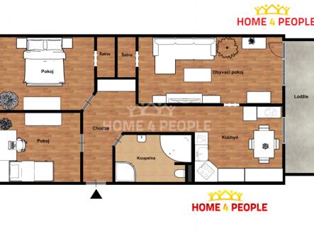 2 | Prodej bytu, 3+1, 69 m²