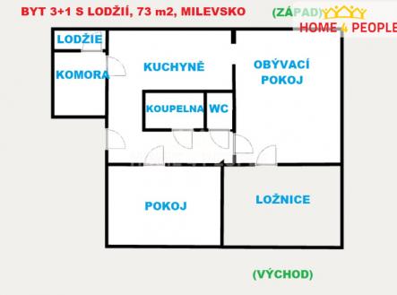 2 | Prodej bytu, 3+1, 73 m²