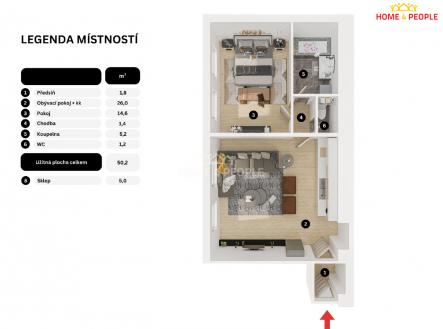 4 | Prodej bytu, 2+kk, 52 m²