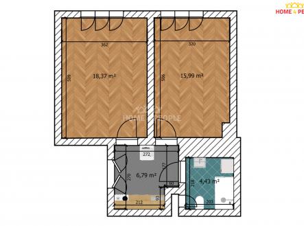 4 | Pronájem bytu, 2+1, 48 m²