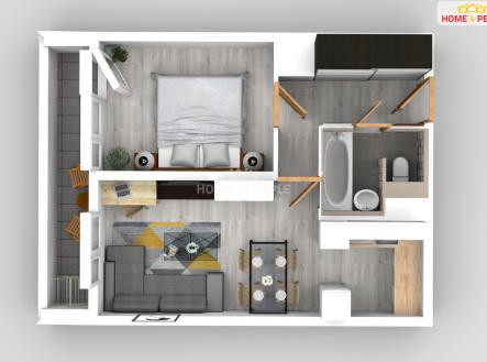 4 | Pronájem bytu, 2+kk, 40 m²