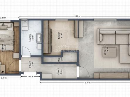 2 | Prodej bytu, 2+kk, 44 m²