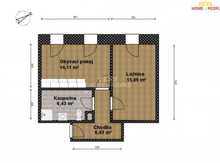4 | Pronájem bytu, 2+kk, 45 m²
