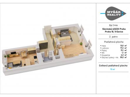 foto: 3 | Prodej bytu, 3+kk, 75 m²