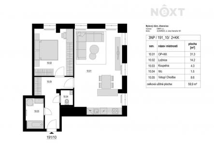 Prodej bytu, 2+kk, 67 m²