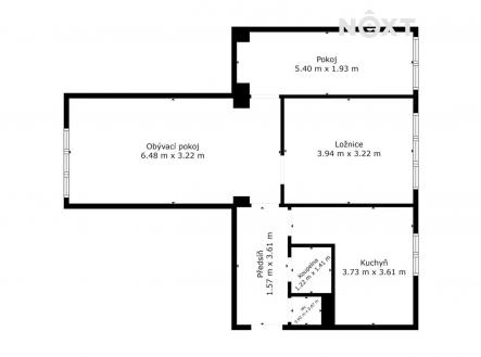 Pronájem bytu, 3+1, 65 m²