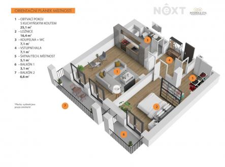 Prodej bytu, 2+kk, 62 m²