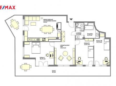Pronájem bytu, 5+kk, 117 m²