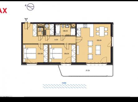 pudorys.png | Pronájem bytu, 3+kk, 106 m²